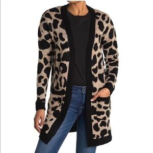 CENY spotted open front cardigan, Sz. L